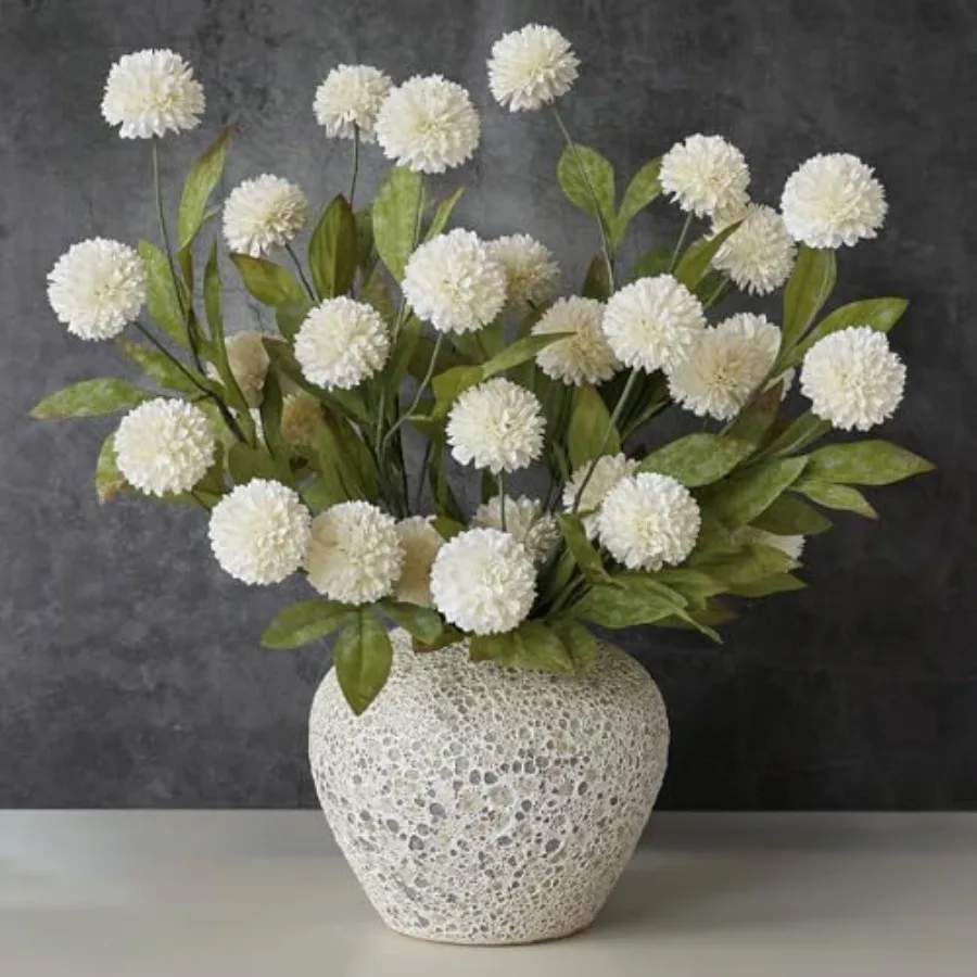 Pcs Faux Silk Pompon Mum Artificial Flowers for Vase -27" Bulk Fake Chrysanth Branches with Stems for DIY Bouquet Centerpieces
Pcs Faux Silk Pompon Mum Artificial Flowers for Vase -27" Bulk Fake Chrysanth Branches with Stems for DIY Bouquet Centerpieces