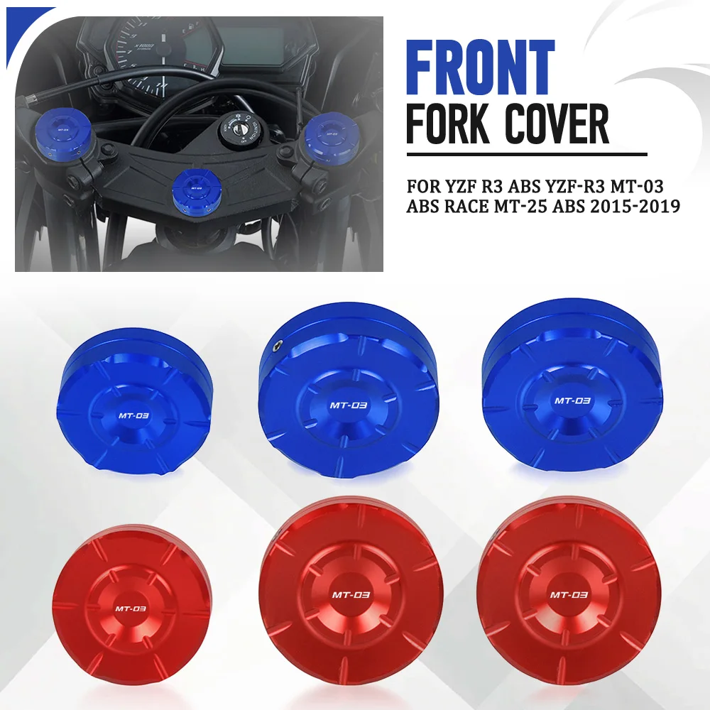 For YAMAHA YZF R3 ABS YZF-R3 MT-03 ABS RACE MT-25 ABS 2015-2019 Motorcycle Accessories CNC Aluminum Front Fork Cover&Center Cap
For YAMAHA YZF R3 ABS YZF-R3 MT-03 ABS RACE MT-25 ABS 2015-2019 Motorcycle Accessories CNC Aluminum Front Fork Cover&Center Cap