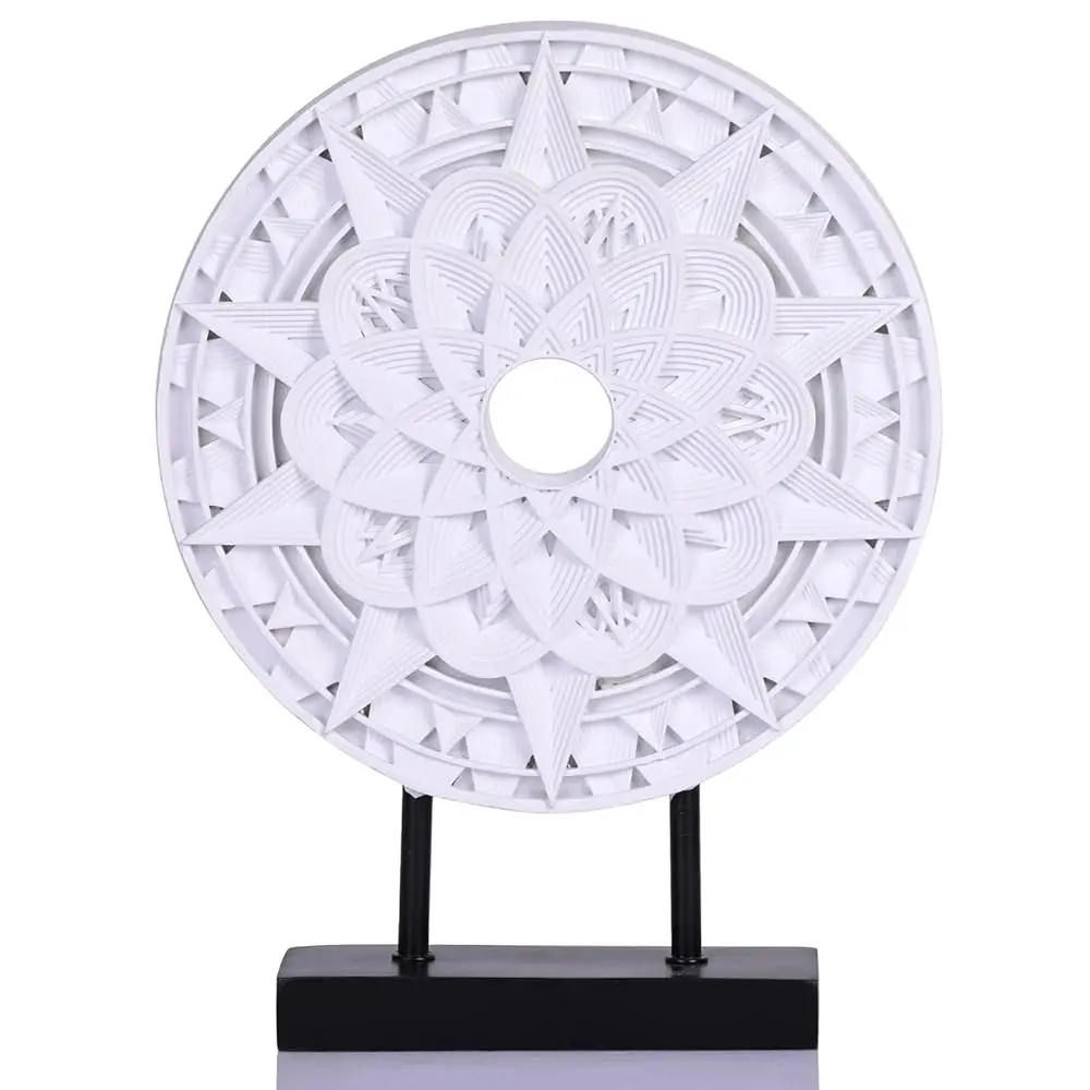 White Home Decor, Unique Round Sculpture For Room Decoration Large Statue, Suitable For Living Room Coffee Table, Office
White Home Decor, Unique Round Sculpture For Room Decoration Large Statue, Suitable For Living Room Coffee Table, Office