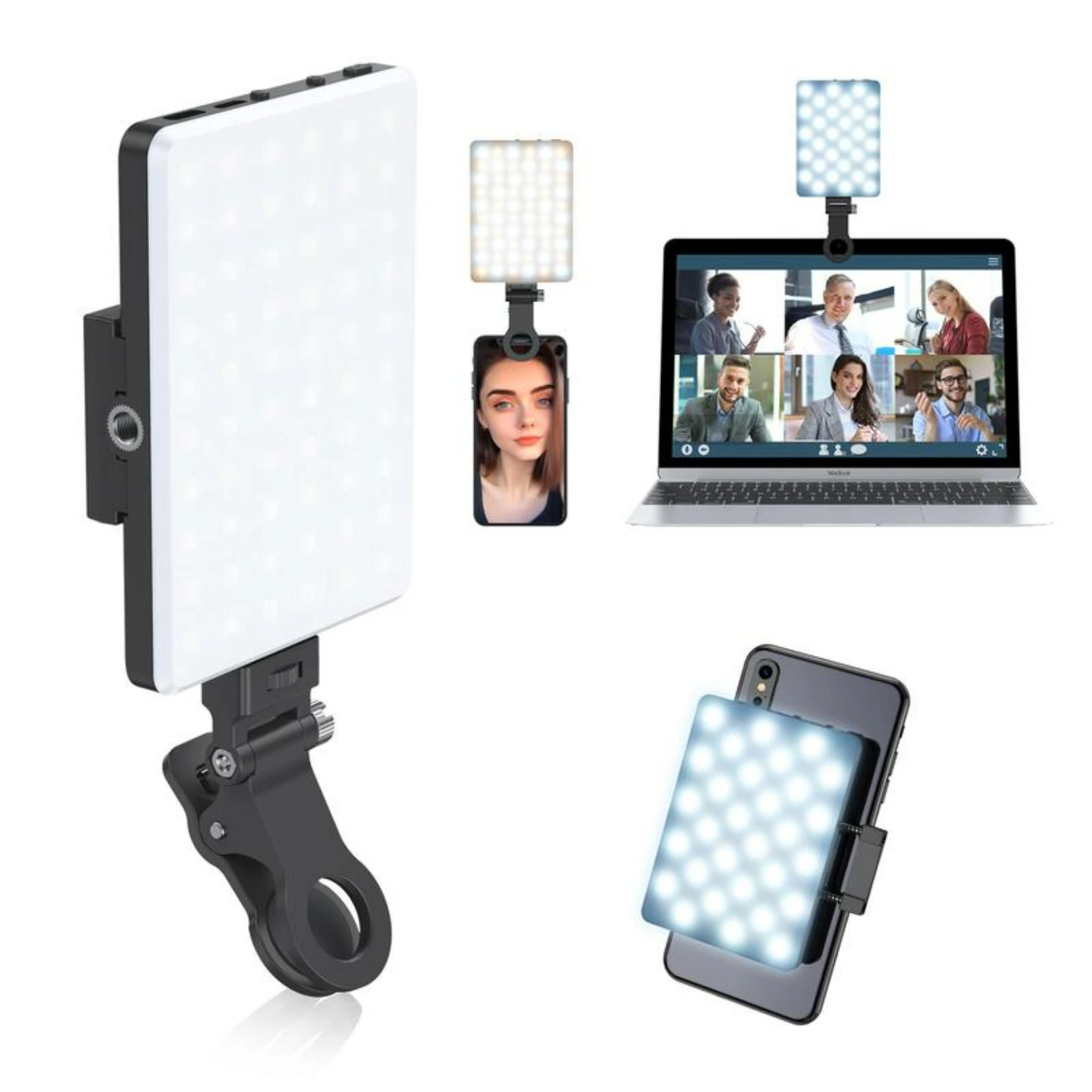 High Power Rechargeable LED Selfie Light for Mother's Day Gift - Portable Camera Fill Light with Front & Back Phone Clip, 60 LED
High Power Rechargeable LED Selfie Light for Mother's Day Gift - Portable Camera Fill Light with Front & Back Phone Clip, 60 LED