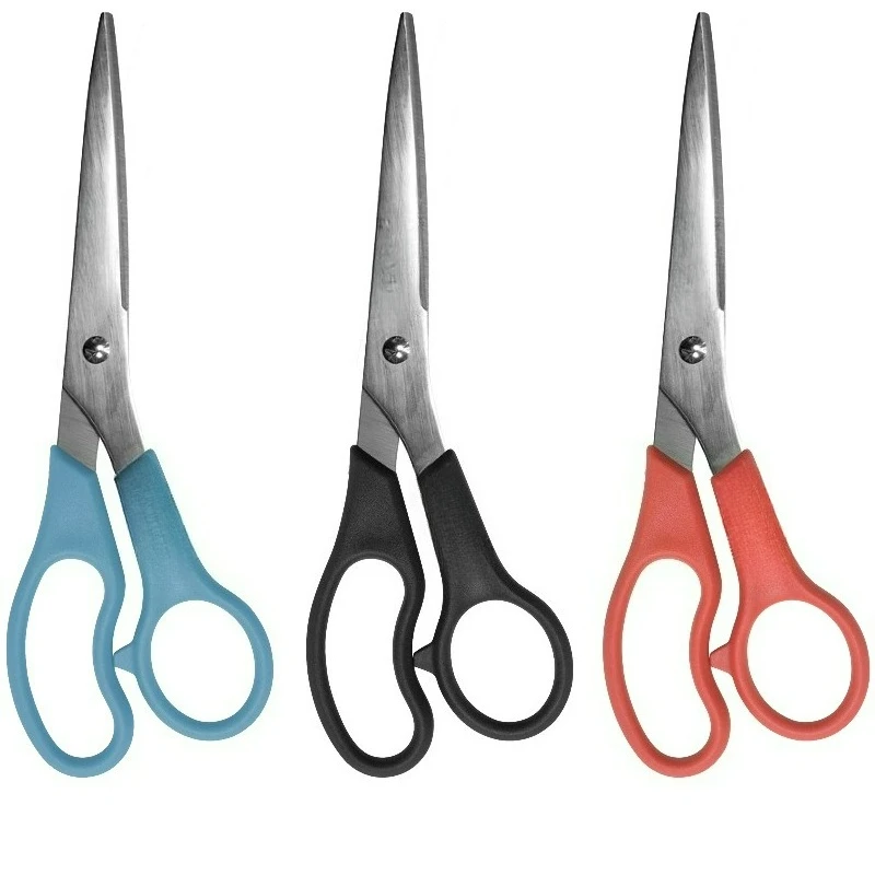 All Purpose Straight Scissors, 8", High School, Assorted Colors, for Office, 3-Pack
All Purpose Straight Scissors, 8", High School, Assorted Colors, for Office, 3-Pack
