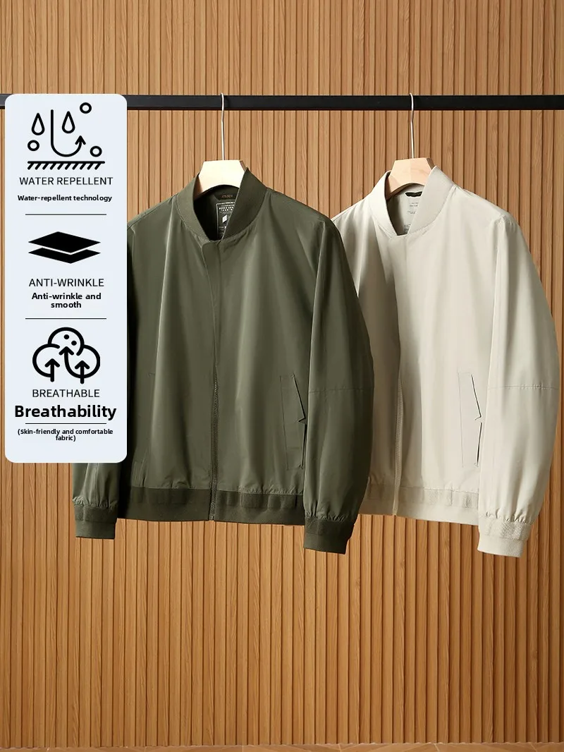 Stylish Spring Men's Jacket Baseball Collar Pilot Bomber Coat Versatile High-End Fashion Urban Wear Long Sleeve Standard Fit
Stylish Spring Men's Jacket Baseball Collar Pilot Bomber Coat Versatile High-End Fashion Urban Wear Long Sleeve Standard Fit