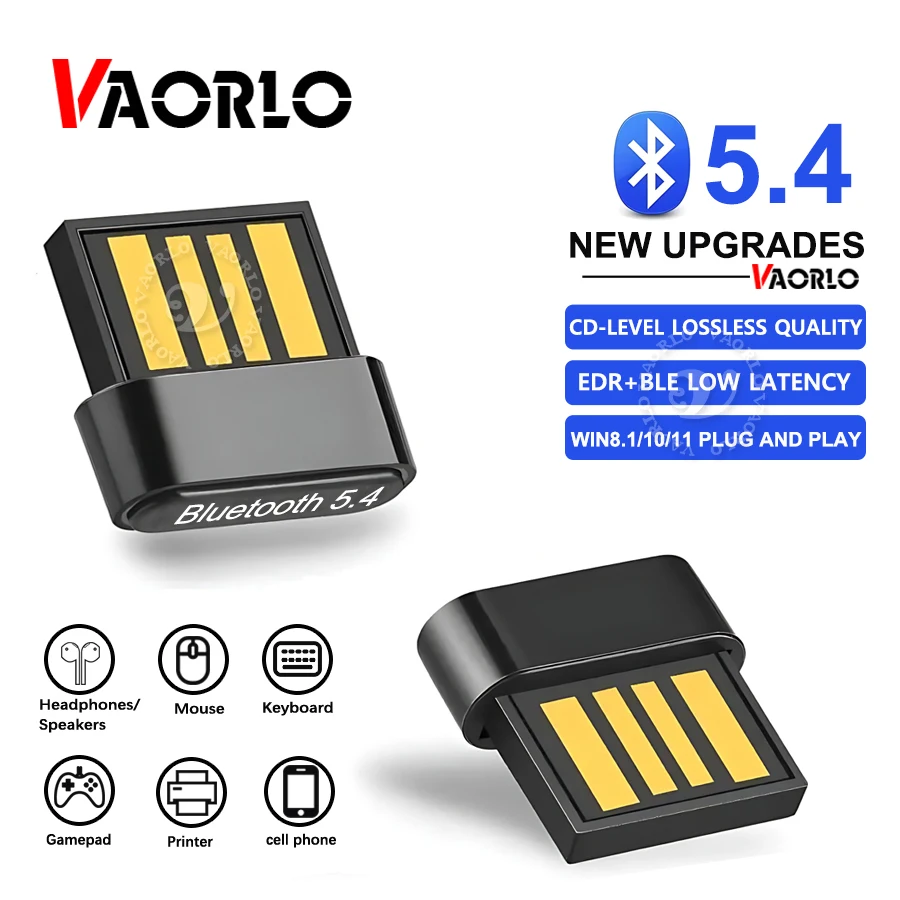 Bluetooth 5.4 USB Transmitter Wireless Adapter for PC Wireless Mouse Keyboard Bluetooth Headset Compatible with Windows 8.1/10/1
Bluetooth 5.4 USB Transmitter Wireless Adapter for PC Wireless Mouse Keyboard Bluetooth Headset Compatible with Windows 8.1/10/1
