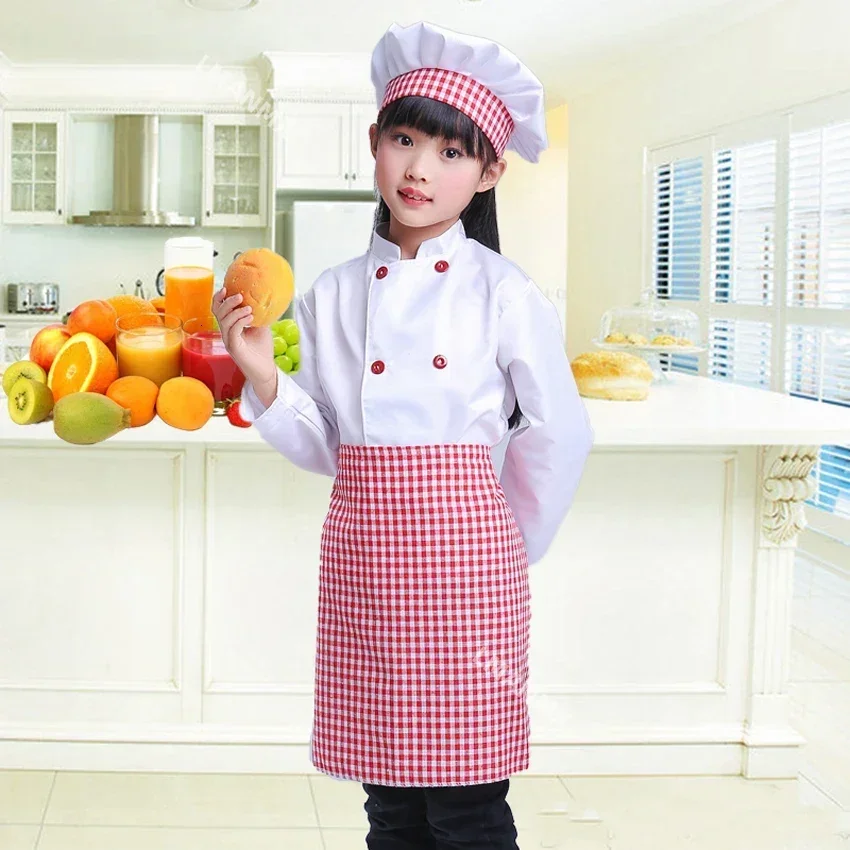 Kids Chef Jacket Plaid Trousers Cook Uniform Food Service Halloween Carnival Cosplay Costumes for Children Girls
Kids Chef Jacket Plaid Trousers Cook Uniform Food Service Halloween Carnival Cosplay Costumes for Children Girls