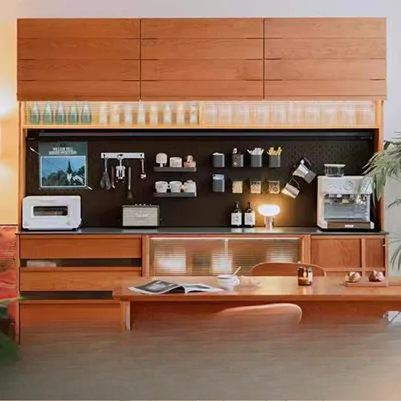 Dining side cabinet against the wall Integrated locker Cherry wood locker Living room real
Dining side cabinet against the wall Integrated locker Cherry wood locker Living room real