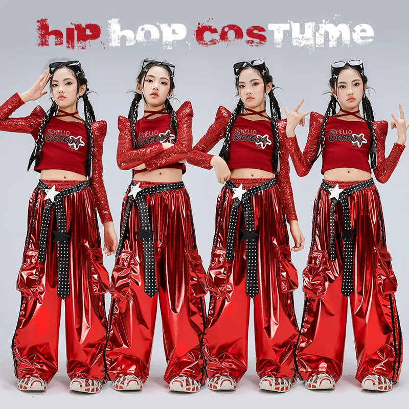 2026 New Children Red Sequin High Shoulder Standing Shoulder Tops Leather Pants Suit Jazz Dance Performance Stage Wear DQS21971
2026 New Children Red Sequin High Shoulder Standing Shoulder Tops Leather Pants Suit Jazz Dance Performance Stage Wear DQS21971