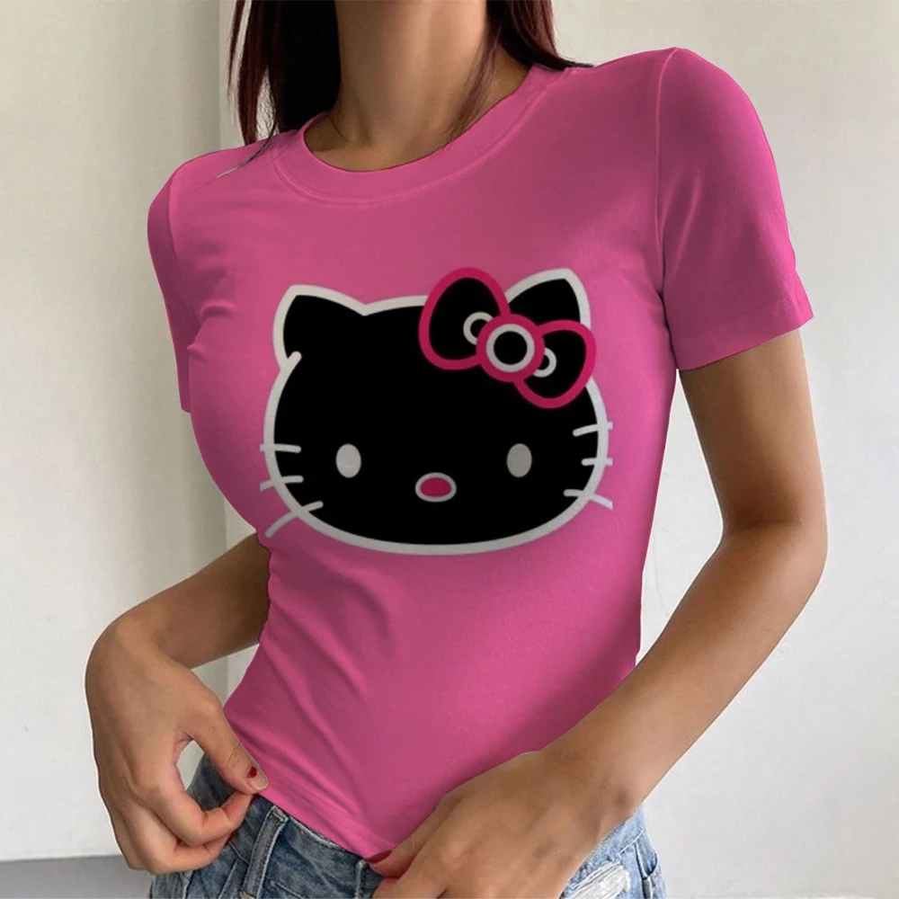 Новая весенняя футболка с коротким рукавом, женская футболка с принтом Hello Kitty, простые повседневные мягкие универсальные популярные базовые укороченные топы, летние модные футболки
Новая весенняя футболка с коротким рукавом, женская футболка с принтом Hello Kitty, простые повседневные мягкие универсальные популярные базовые укороченные топы, летние модные футболки