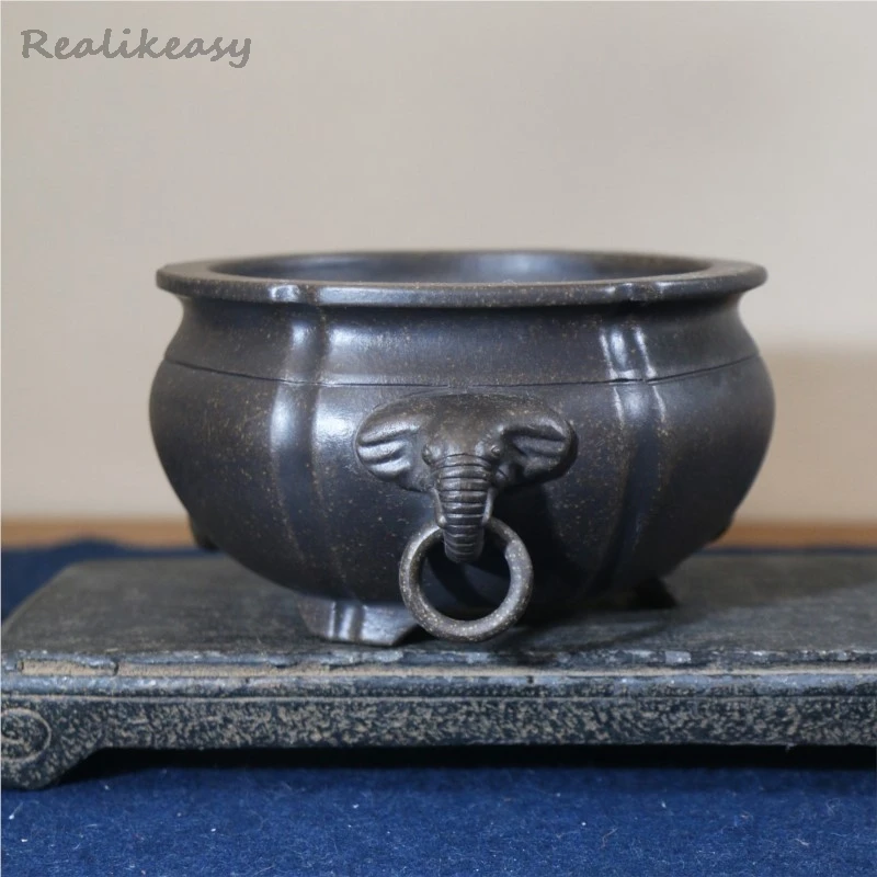 Handmade Purple Clay Flower Pot Chinese Round Retro Succulent Bonsai Pot Animal-Shaped Ancient Home Desktop Decoration Pot LJ460
Handmade Purple Clay Flower Pot Chinese Round Retro Succulent Bonsai Pot Animal-Shaped Ancient Home Desktop Decoration Pot LJ460