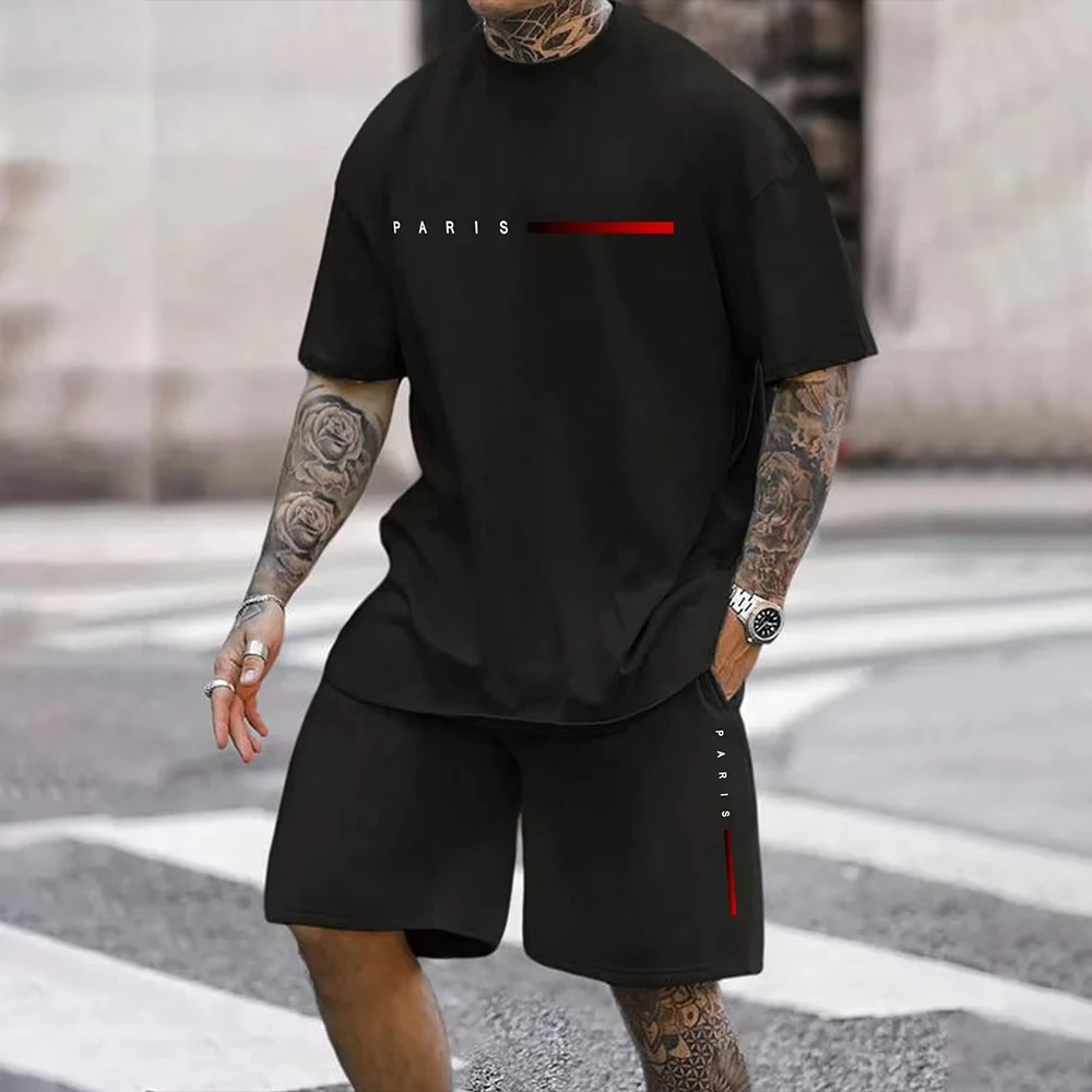 Men's Casual T-shirt Shorts Set Cotton Breathable Casual Sports Set Summer Shorts Outdoor T-shirt Shorts Loose Sports Clothes
Men's Casual T-shirt Shorts Set Cotton Breathable Casual Sports Set Summer Shorts Outdoor T-shirt Shorts Loose Sports Clothes
