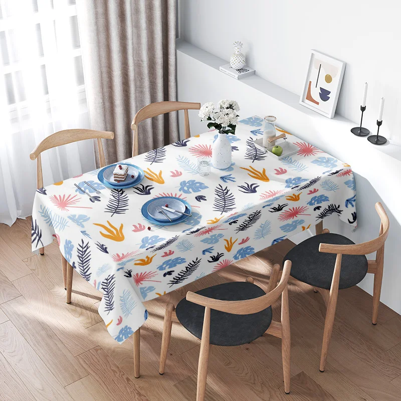 Modern Casual Tablecloth Leaves Print Plastic Non-Slip Waterproof Dining Cloth for Home Decor, suitable for kitchen use.
Modern Casual Tablecloth Leaves Print Plastic Non-Slip Waterproof Dining Cloth for Home Decor, suitable for kitchen use.