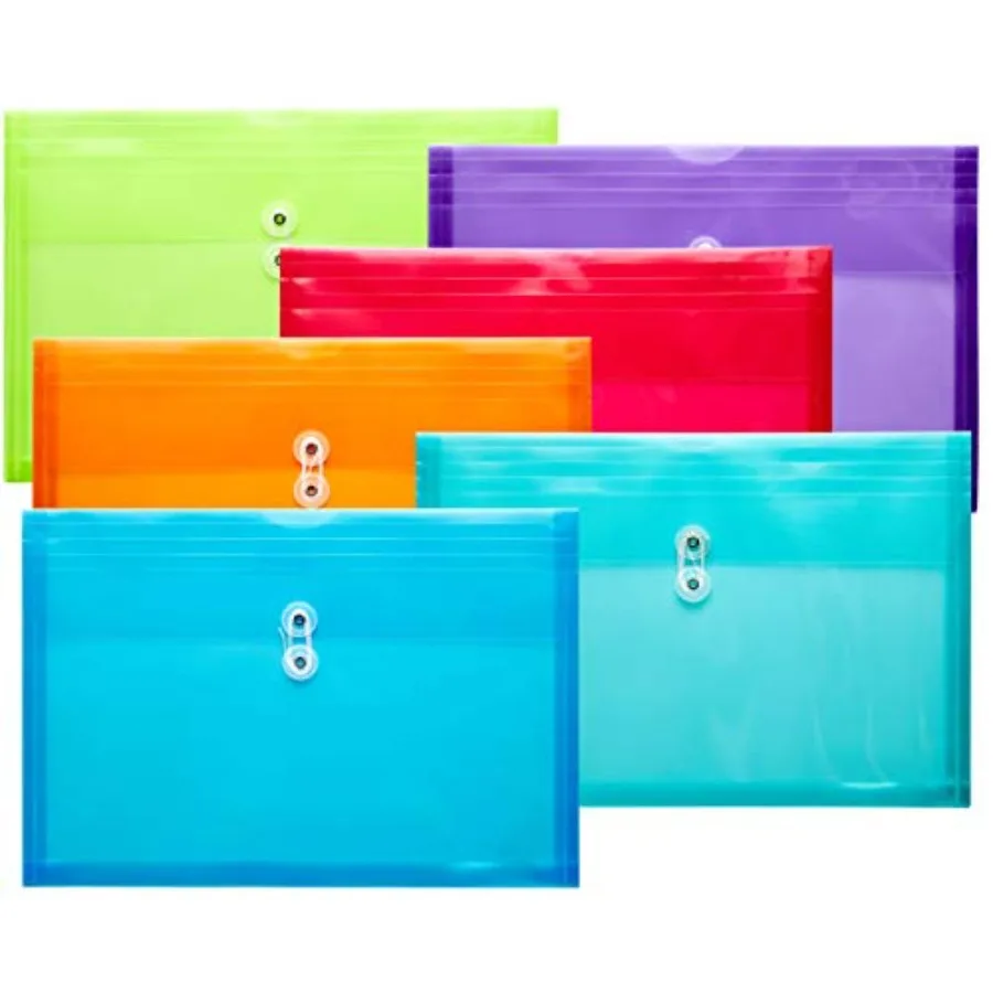 Plastic Legal Size Envelopes with String Tie Closure, 1-1/4" Expansion, Side Load, Clear File Folders Poly Project Paper Docume
Plastic Legal Size Envelopes with String Tie Closure, 1-1/4" Expansion, Side Load, Clear File Folders Poly Project Paper Docume