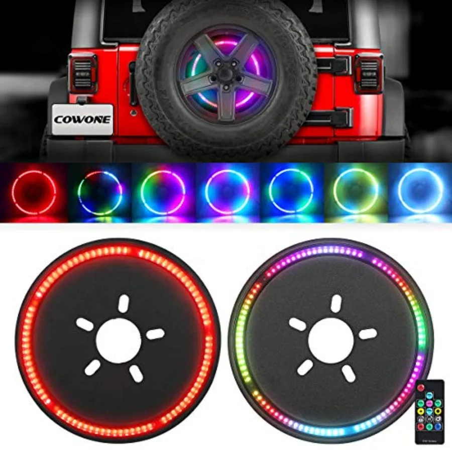 RGB Spare Tire Brake Light Wheel Light 3rd Third Brake Light Compatible with Jeep Wrangler JK JKU 2007-2018YJ TJ LJ 1987-2018 J
RGB Spare Tire Brake Light Wheel Light 3rd Third Brake Light Compatible with Jeep Wrangler JK JKU 2007-2018YJ TJ LJ 1987-2018 J