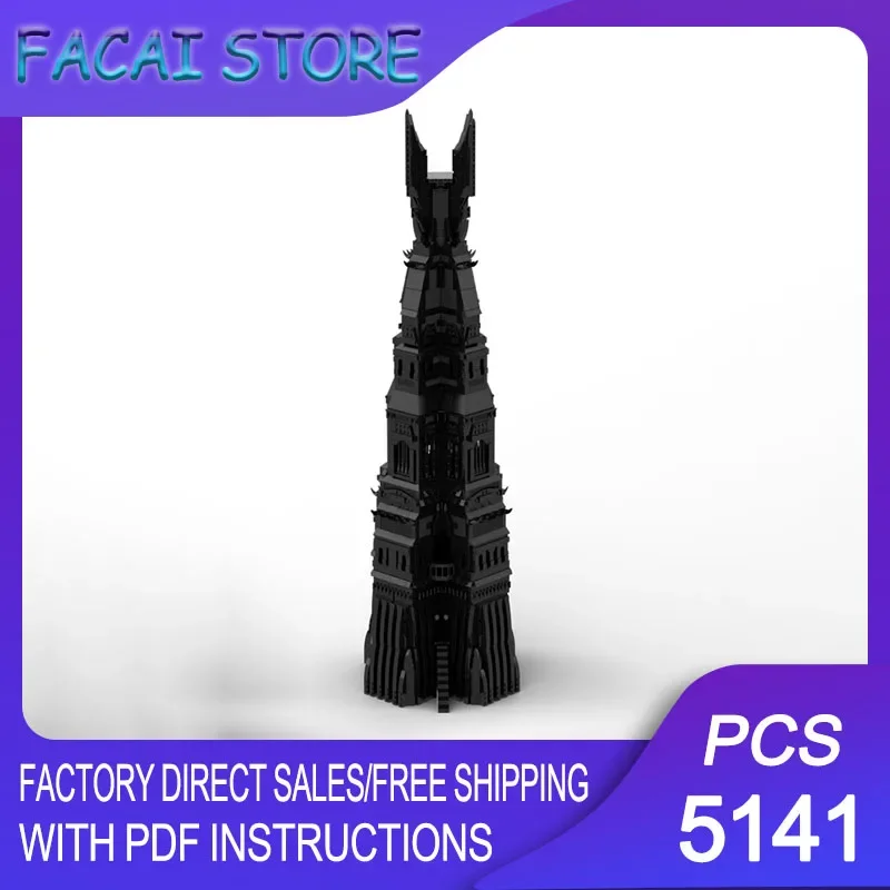 Magic Rings Model Moc Building Bricks Modular Tower Model Technology Blocks Christmas DIY Toy Construction Gifts
