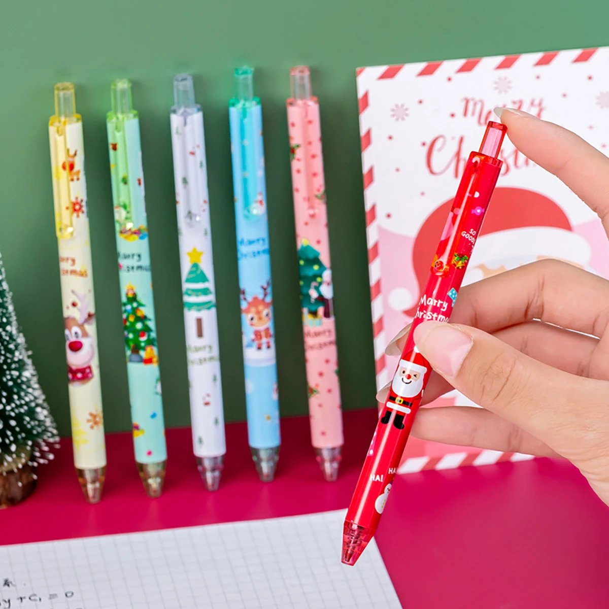 12Pcs Christmas Gel Pen 0.5mm Black Ink Cartoon Retractable Pen for School Student Writing Supplies School Office Supply Gifts
12Pcs Christmas Gel Pen 0.5mm Black Ink Cartoon Retractable Pen for School Student Writing Supplies School Office Supply Gifts