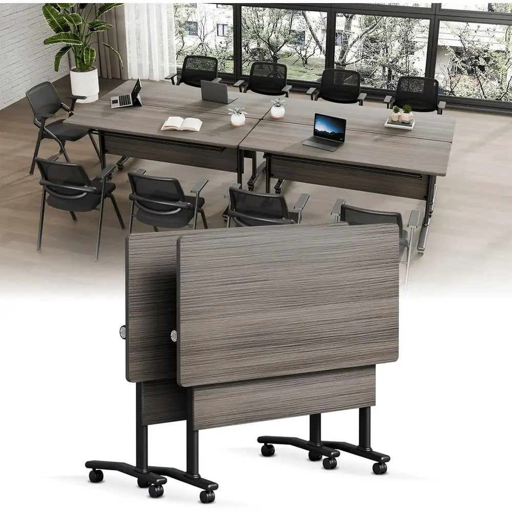 Adjustable Training Tables with Wheels, Stackable Top Mobile Meeting Tables for 8-16 People, 47.2in Length
Adjustable Training Tables with Wheels, Stackable Top Mobile Meeting Tables for 8-16 People, 47.2in Length