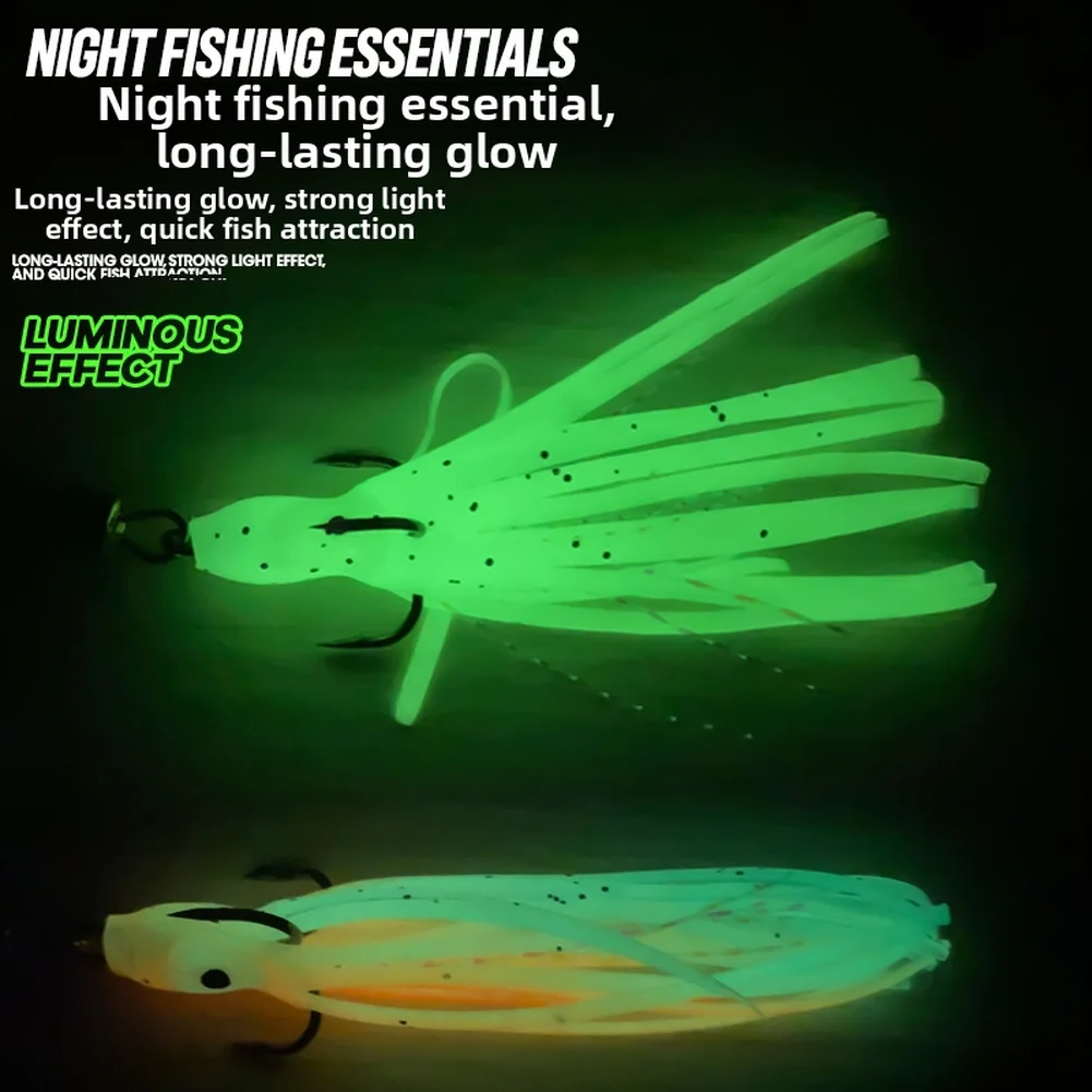 Night Fishing Octopus Bait 6g with Glowing PVC Body and Rotating Sequins to Mimic Live Prey for Bass Trout Anglers
Night Fishing Octopus Bait 6g with Glowing PVC Body and Rotating Sequins to Mimic Live Prey for Bass Trout Anglers