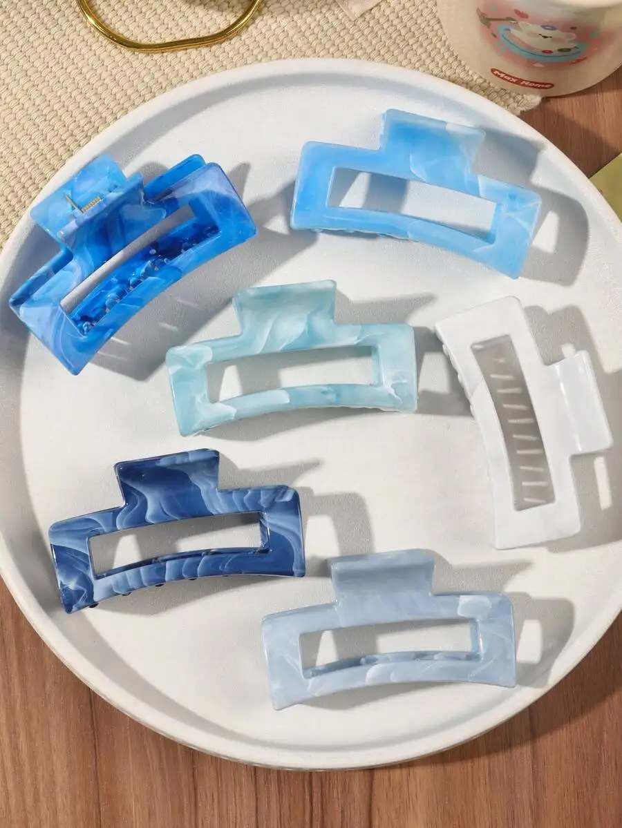 6pcs Set Marble Gradient Blue Hair Claw Clips Bohemian Style Women Accessories
6pcs Set Marble Gradient Blue Hair Claw Clips Bohemian Style Women Accessories