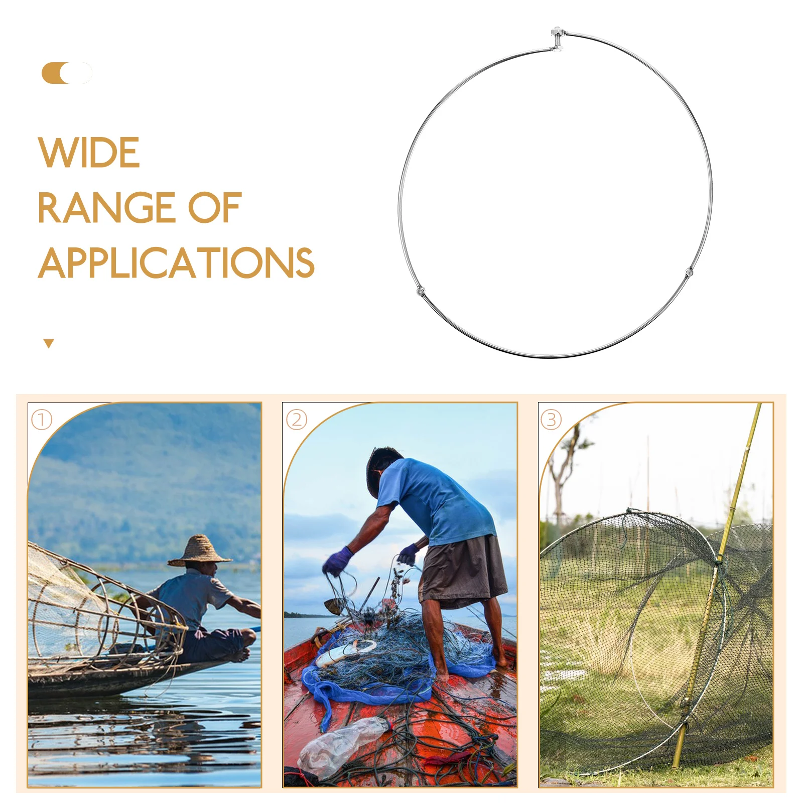 Stainless Steel Collapsible Fishing Net Circle 40cm 6mm Thick Durable Crab Net Ring Dip Nets Supplies Portable Mesh Tool
Stainless Steel Collapsible Fishing Net Circle 40cm 6mm Thick Durable Crab Net Ring Dip Nets Supplies Portable Mesh Tool
