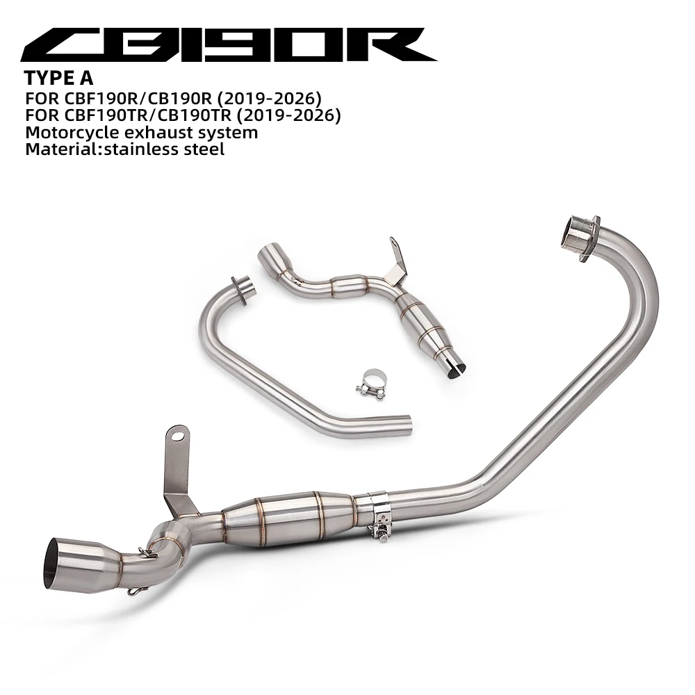 Motorcycle Exhaust Middle Link Pipe Slip-On 51MM Muffler For CB190 CBF190R CB190TR CBF190TR 2019-2026
Motorcycle Exhaust Middle Link Pipe Slip-On 51MM Muffler For CB190 CBF190R CB190TR CBF190TR 2019-2026