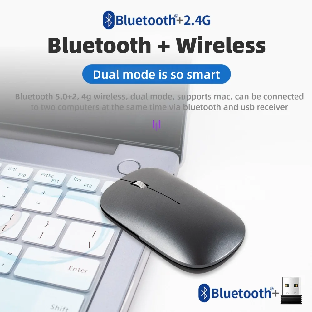 Ultra-Thin Rechargeable Wireless Bluetooth Dual-Mode Mouse Light Weight Mute Protable Minimallist Long Battery Life For Office
Ultra-Thin Rechargeable Wireless Bluetooth Dual-Mode Mouse Light Weight Mute Protable Minimallist Long Battery Life For Office