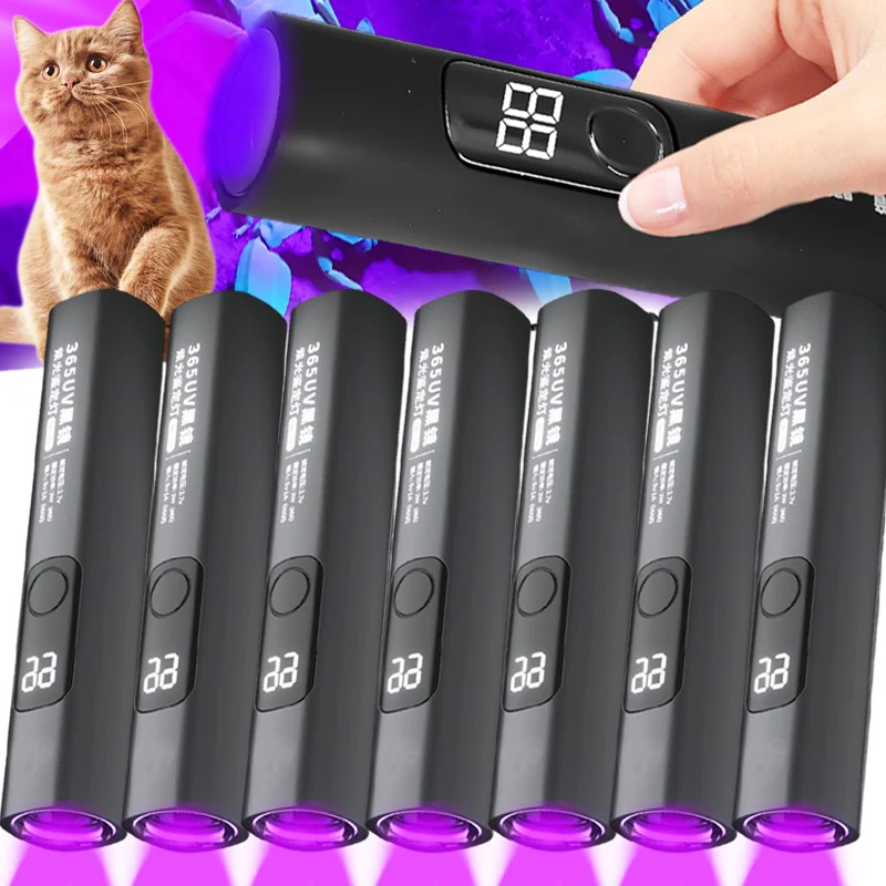 LED Flashlight Rechargeable Ultraviolet Torch Intelligent Ultra Violet Lights 365nm Inspection Lamp Pet Urine Stain Detectors
LED Flashlight Rechargeable Ultraviolet Torch Intelligent Ultra Violet Lights 365nm Inspection Lamp Pet Urine Stain Detectors