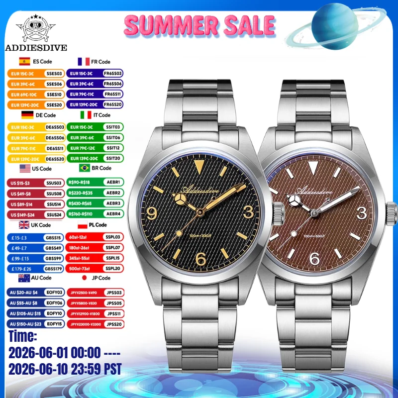 ADDIESDIVE 2025 NEW Men Watch 316L Stainless Steel Bubble Mirror Glass 10Bar Diving Luminous Quartz Watch
ADDIESDIVE 2025 NEW Men Watch 316L Stainless Steel Bubble Mirror Glass 10Bar Diving Luminous Quartz Watch