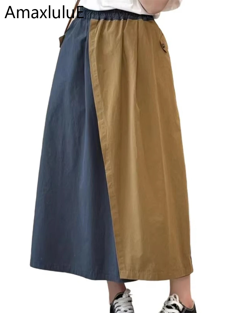 Amax luluE 2025 Spring Ladies Luxury Elegant Patchwork A-line Skirts Womens Fashion Korean Casual Loose Vintage Classic Clothing
Amax luluE 2025 Spring Ladies Luxury Elegant Patchwork A-line Skirts Womens Fashion Korean Casual Loose Vintage Classic Clothing
