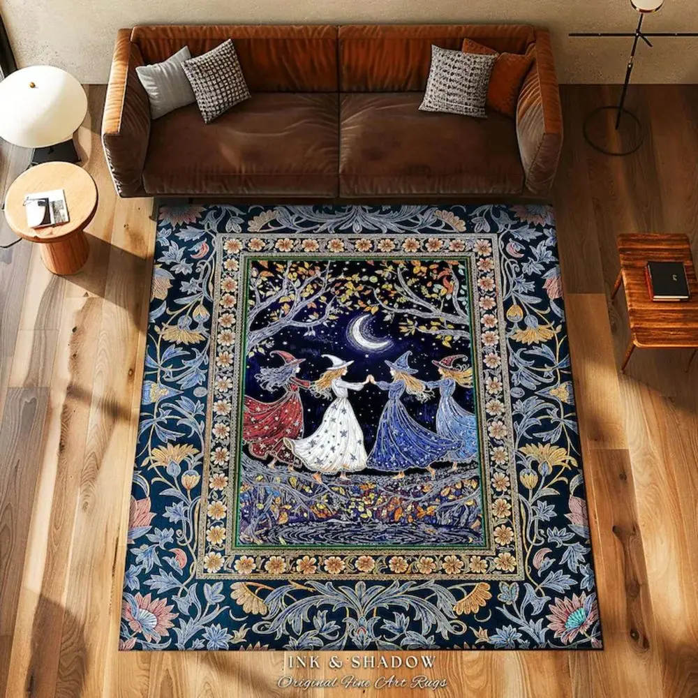 Magic Witches Area Rug Medieval Fairytale Floral Enchanted Witchcore Baroque Dark Folk Art Home Decor Occult Boho Bedroom Accen
Magic Witches Area Rug Medieval Fairytale Floral Enchanted Witchcore Baroque Dark Folk Art Home Decor Occult Boho Bedroom Accen