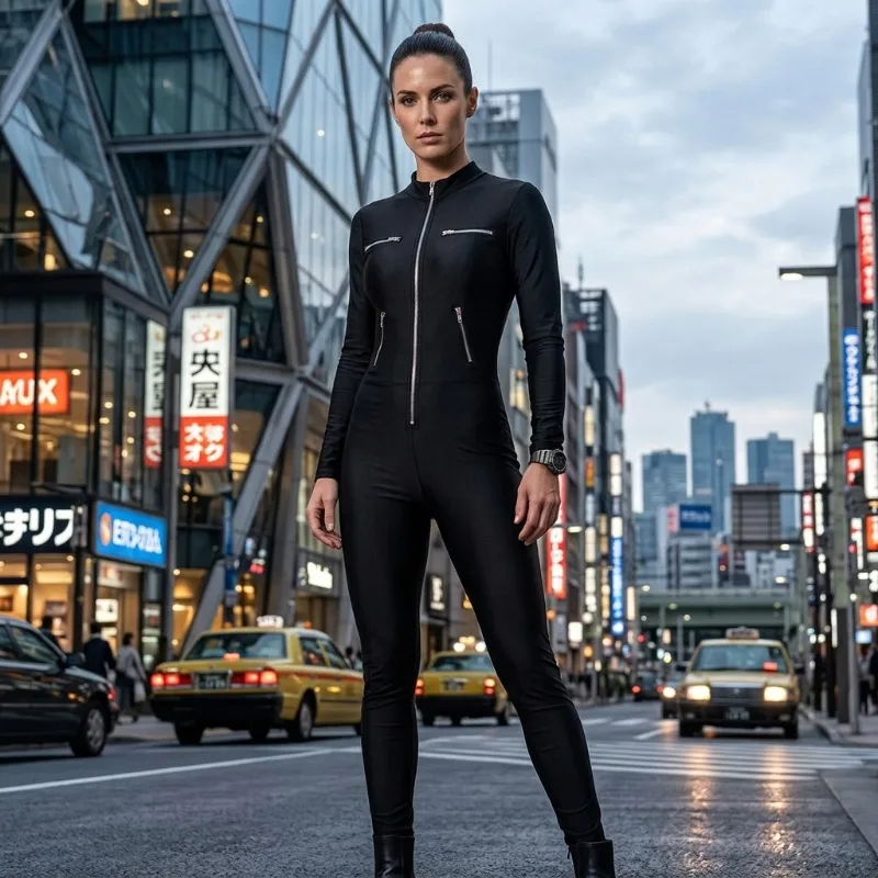 Oshoplive 2026 New Black Full Length Zip Up Jumpsuit Women Long Sleeves Multi-Zipper Front High Waist Streetwear Jump Suit
Oshoplive 2026 New Black Full Length Zip Up Jumpsuit Women Long Sleeves Multi-Zipper Front High Waist Streetwear Jump Suit
