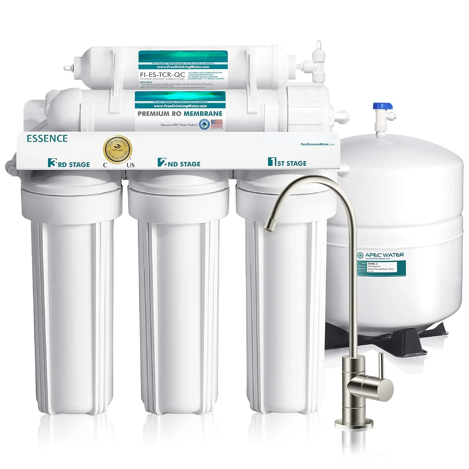 Systems ROES-50 Essence Series Top Tier 5-Stage WQA Certified Ultra Safe Reverse Osmosis
Systems ROES-50 Essence Series Top Tier 5-Stage WQA Certified Ultra Safe Reverse Osmosis