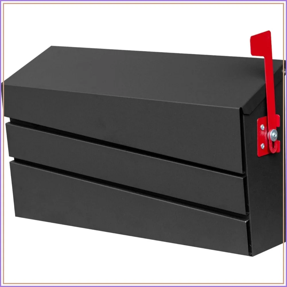 Wall-Mount Mailbox, Rust Resistant Galvanized Steel Post Box with Flag
Wall-Mount Mailbox, Rust Resistant Galvanized Steel Post Box with Flag