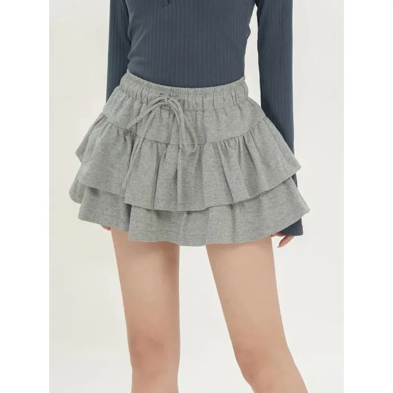 Pure Cotton Ruffles Cake Skirts Women Sweet Preppy Style Cute Ball Gown Skirt Female Lace Up Korean Spring Vintage A Line Skirts
Pure Cotton Ruffles Cake Skirts Women Sweet Preppy Style Cute Ball Gown Skirt Female Lace Up Korean Spring Vintage A Line Skirts
