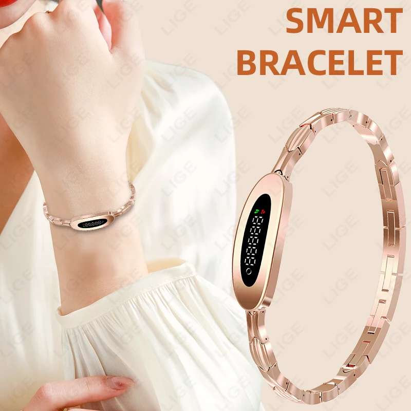 LIGE Fashion Smart Bracelet Women's Health Heart Rate Sleep Monitor Lightweight Band Watetproof Sports Smart Bracelet Smartwatch
LIGE Fashion Smart Bracelet Women's Health Heart Rate Sleep Monitor Lightweight Band Watetproof Sports Smart Bracelet Smartwatch