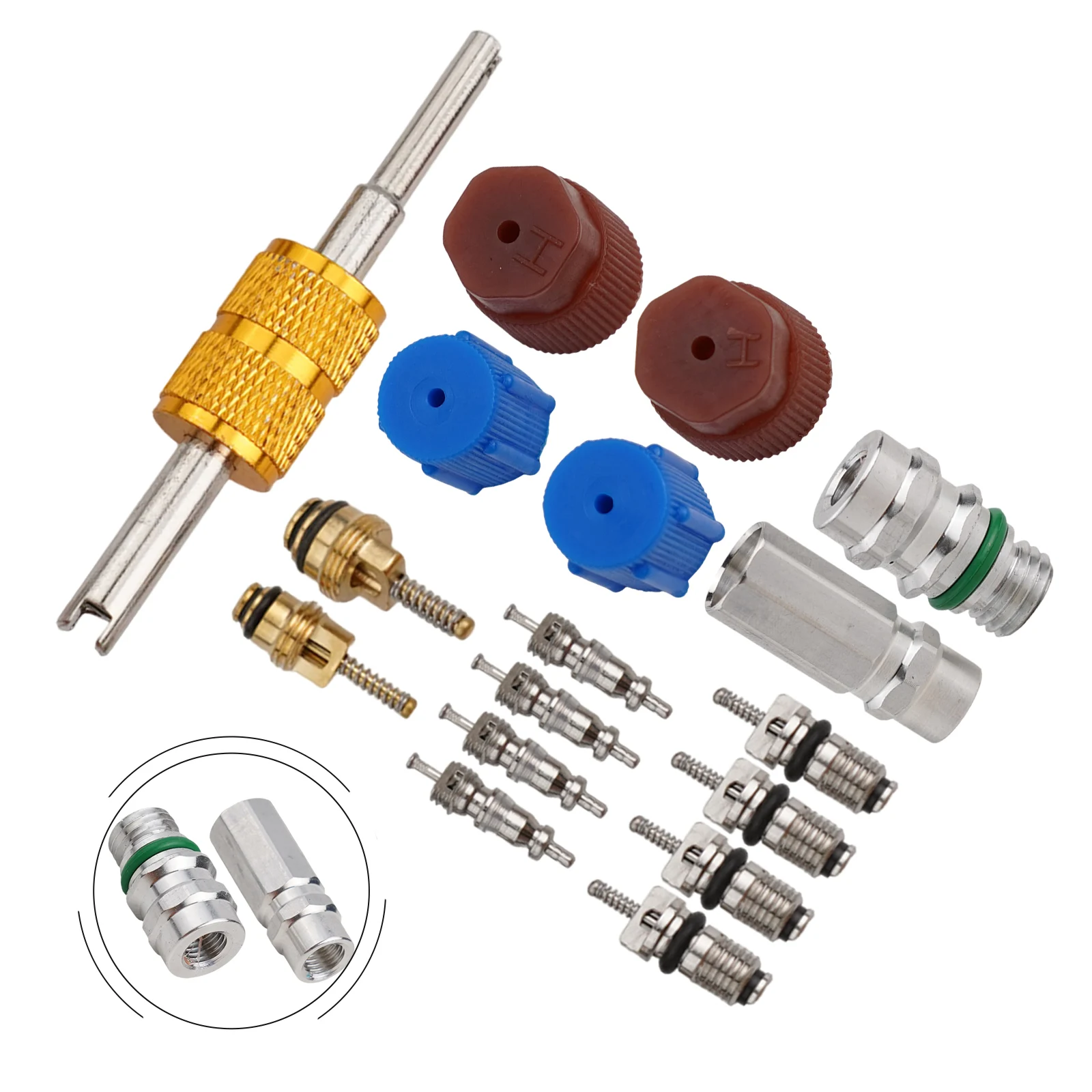 Automobile Air Conditioners Air Conditioning Valve Core AC Valve Core Kit Leak-free Performance Portable And Practical
Automobile Air Conditioners Air Conditioning Valve Core AC Valve Core Kit Leak-free Performance Portable And Practical