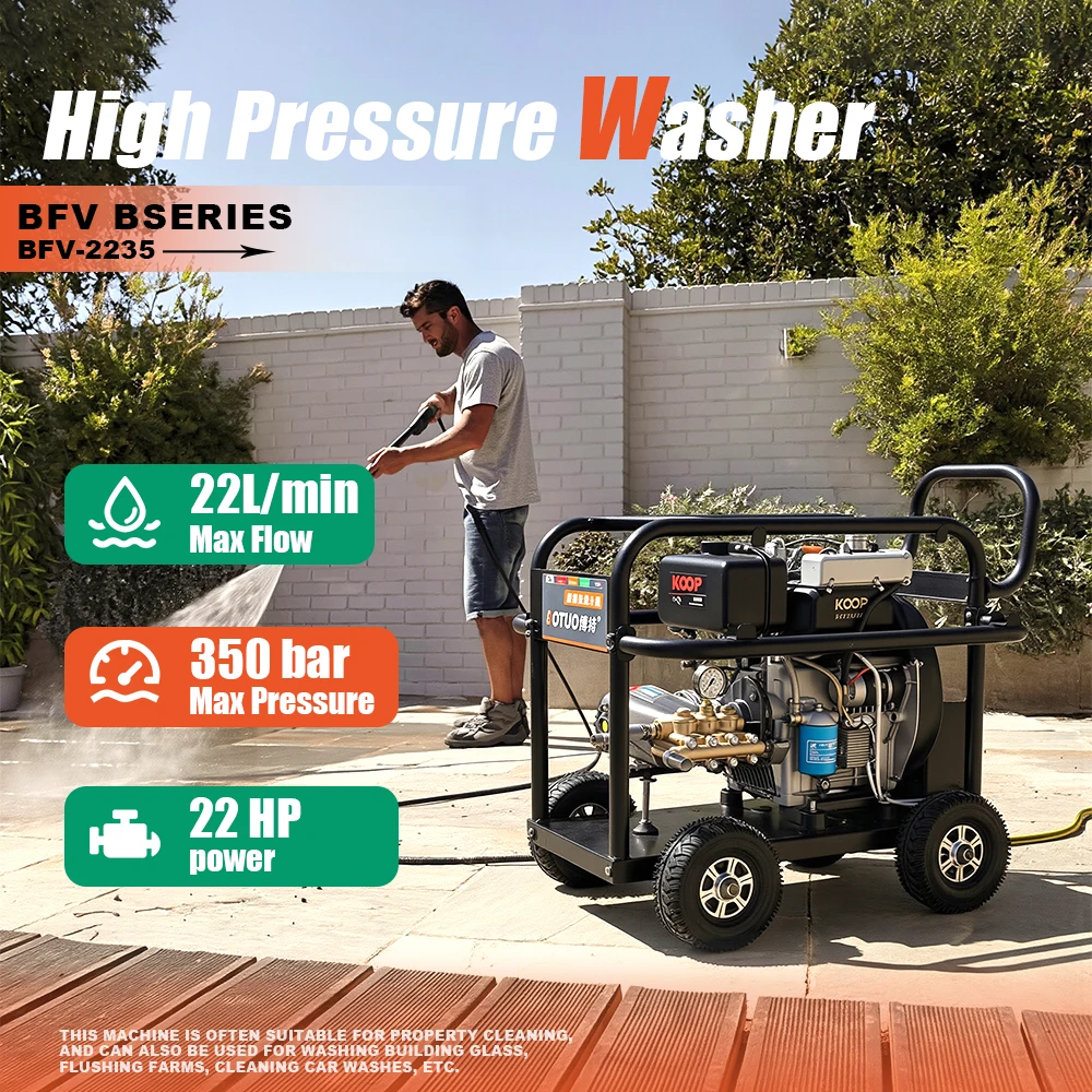 22HP High Pressure Cleaner 350Bar 5075PSI 22LPM Heavy Duty Industrial Pressure Washer With Quick Connect Nozzles
22HP High Pressure Cleaner 350Bar 5075PSI 22LPM Heavy Duty Industrial Pressure Washer With Quick Connect Nozzles