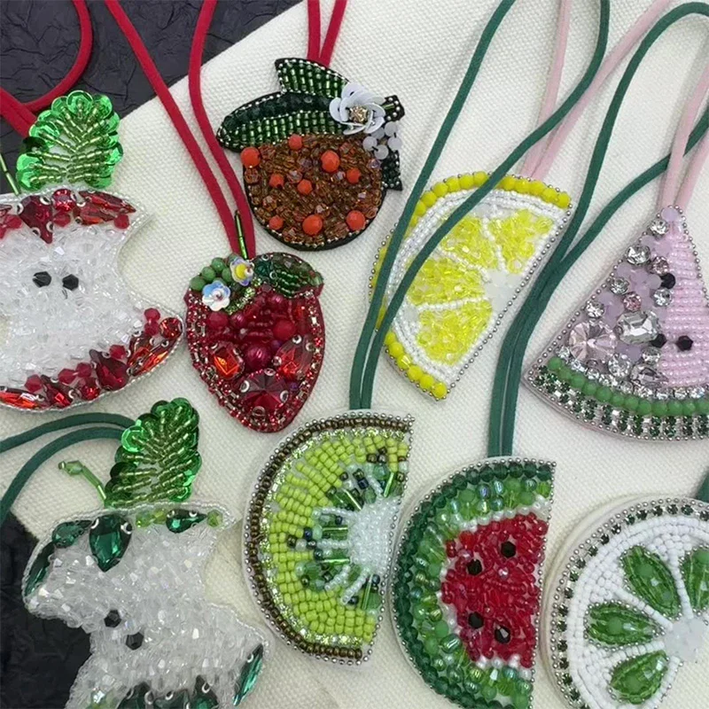 Sequin Rhinestones Fruits Beaded Patch Lemon Strawberry Hanging Rope Appliques Patches Bag lanyard Patch DIY for Embellishing
Sequin Rhinestones Fruits Beaded Patch Lemon Strawberry Hanging Rope Appliques Patches Bag lanyard Patch DIY for Embellishing