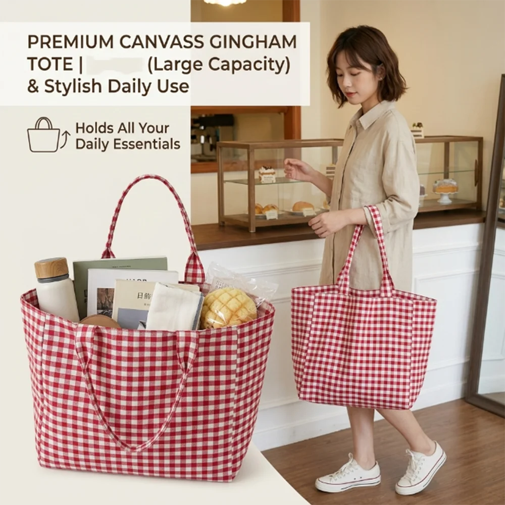 Large Capacity Plaid Women's Canvas Shoulder Bags Simple Commuter Female Shopping Bag College Girls Book Tote Travel Handbags
Large Capacity Plaid Women's Canvas Shoulder Bags Simple Commuter Female Shopping Bag College Girls Book Tote Travel Handbags