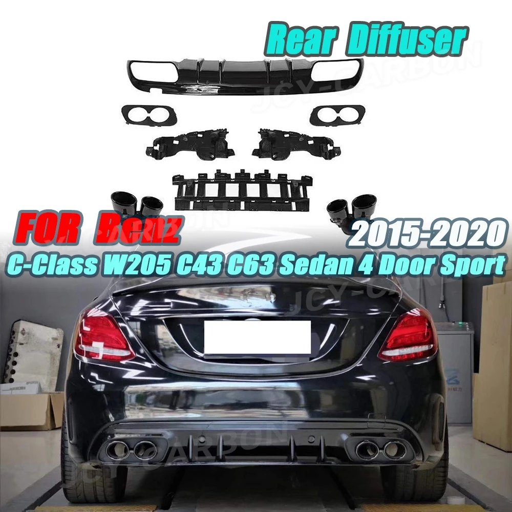 Glossy Rear Diffuser Lip With Exhaust For Mercedes-Benz C-Class W205 C43 C63 Sedan 4 Door Sport 2015 2016 2017 2018 2019 2020
Glossy Rear Diffuser Lip With Exhaust For Mercedes-Benz C-Class W205 C43 C63 Sedan 4 Door Sport 2015 2016 2017 2018 2019 2020