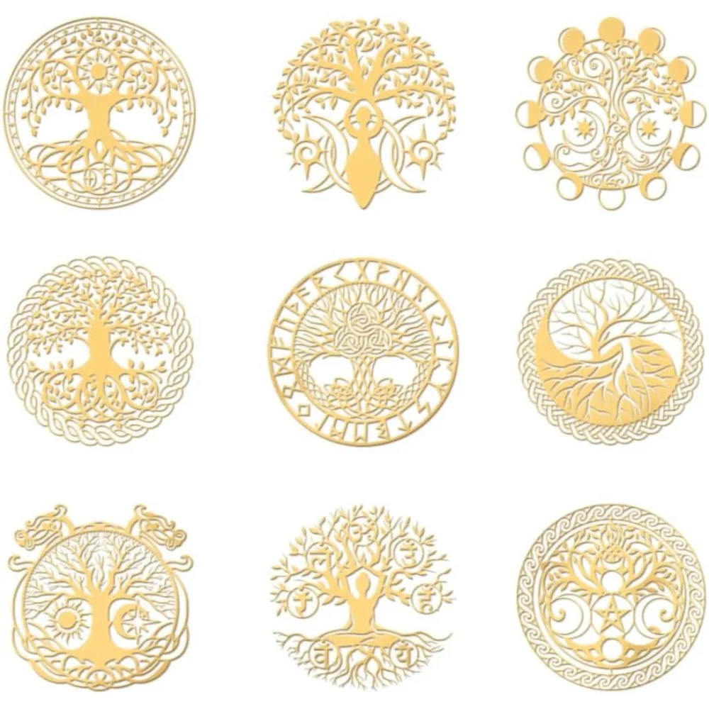 9pcs 1.6x1.6 Inch Tree of Life Metal Stickers Self Adhesive Gold Stickers Religion Yoga Metal Gold Stickers for Scrapbooks
9pcs 1.6x1.6 Inch Tree of Life Metal Stickers Self Adhesive Gold Stickers Religion Yoga Metal Gold Stickers for Scrapbooks