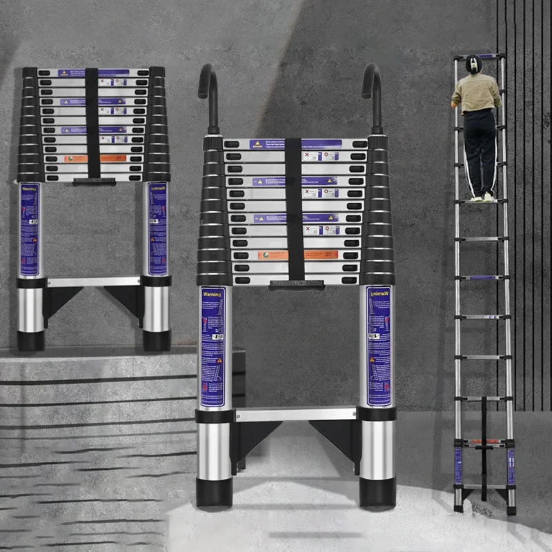 %a Stainless Steel Telescopic Ladder with Hook Portable Lifting Engineering Ladders Home Multi-functional Folding Straight Ladd
%a Stainless Steel Telescopic Ladder with Hook Portable Lifting Engineering Ladders Home Multi-functional Folding Straight Ladd