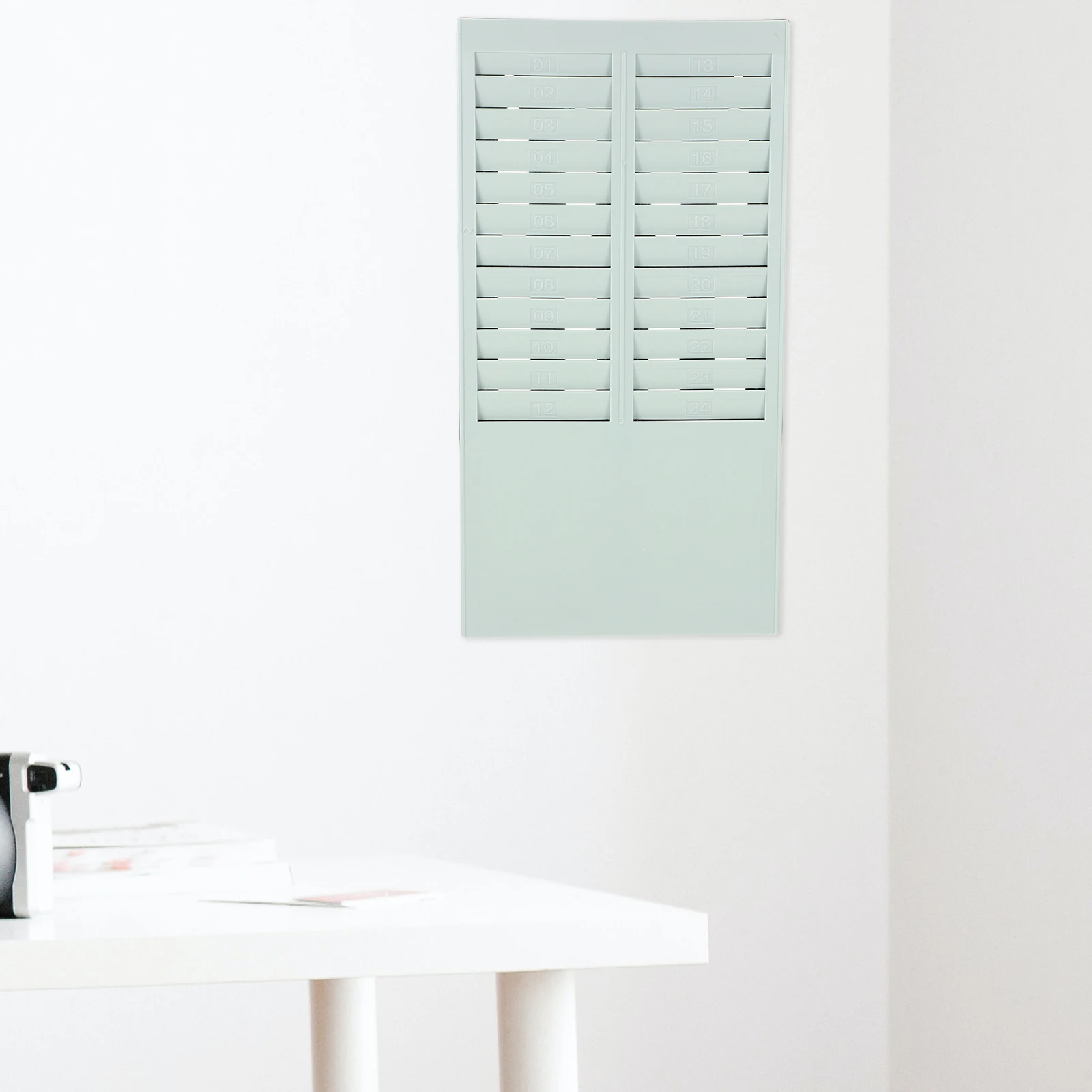 24 Slots Card Holder Wall Mounted Rack for Office Use Plastic Simple Attendance Card Holder For Office Exam Room
24 Slots Card Holder Wall Mounted Rack for Office Use Plastic Simple Attendance Card Holder For Office Exam Room