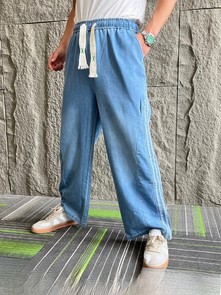 Washed Elastic Cotton Casual Pants Loose Fit Belted Waist Spring Summer Men's Comfortable Breathable Standard Fit Jeans
Washed Elastic Cotton Casual Pants Loose Fit Belted Waist Spring Summer Men's Comfortable Breathable Standard Fit Jeans