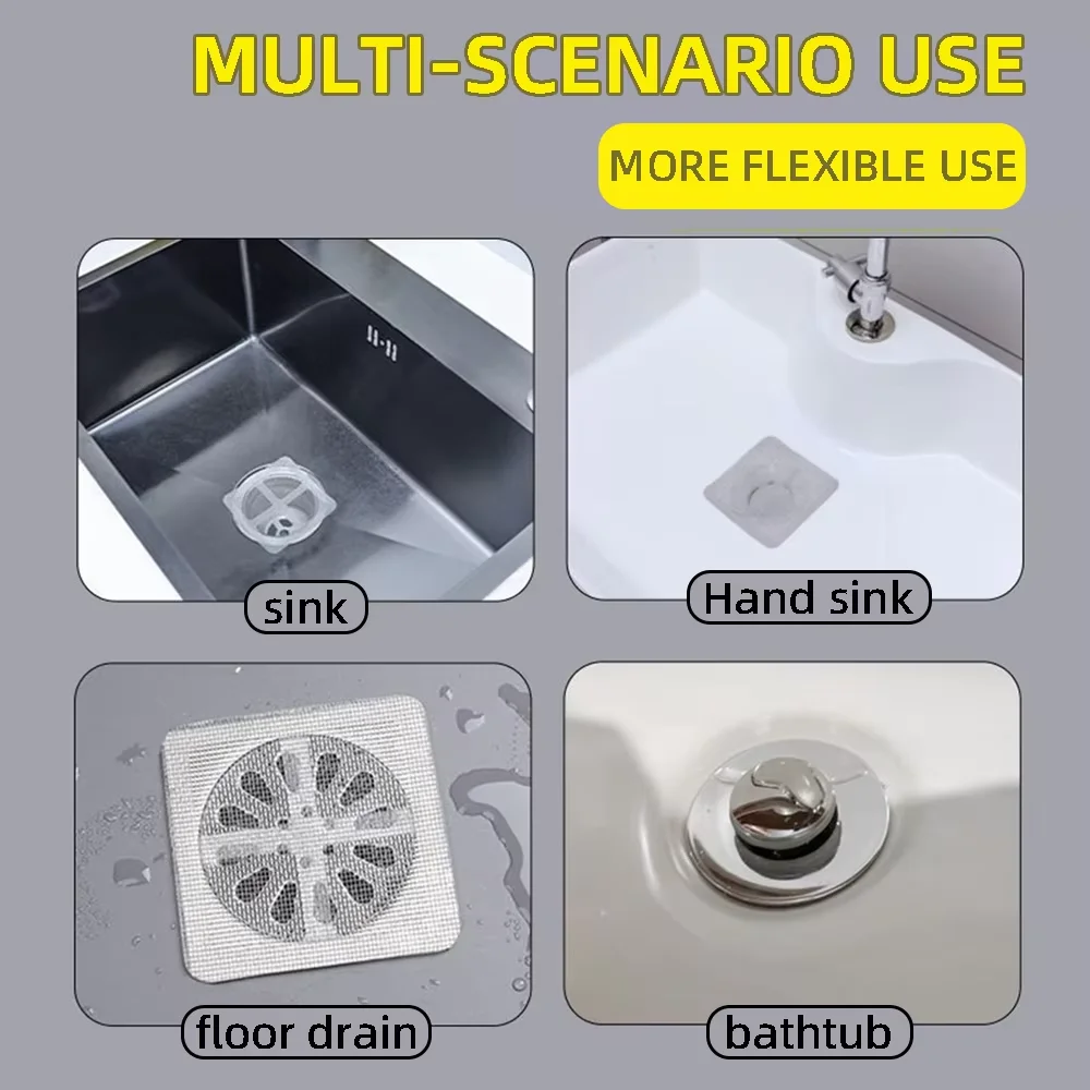 Disposable Shower Drain Hair Catcher Mesh Shower Drain Covers Floor Sink Strainer Filter Hair Stopper For Bathroom Kitchen
Disposable Shower Drain Hair Catcher Mesh Shower Drain Covers Floor Sink Strainer Filter Hair Stopper For Bathroom Kitchen