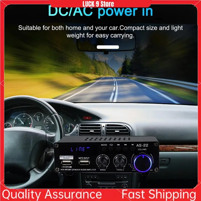 AS22 Hifi Digital Amplifier 30Wx2 2.0 Channel Digital Bluetooth Amplifier Audio Amplifier Receiver For Car Home-AB52
AS22 Hifi Digital Amplifier 30Wx2 2.0 Channel Digital Bluetooth Amplifier Audio Amplifier Receiver For Car Home-AB52