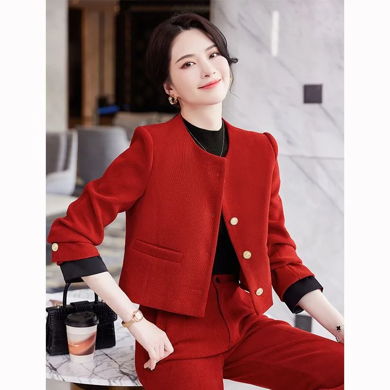 Insozkdg Elegant Jacket and Pant 2 Piece Set for Women Office Ladies O Neck Solid Long Sleeve Slim Blazer Coats + Trousers Suits
Insozkdg Elegant Jacket and Pant 2 Piece Set for Women Office Ladies O Neck Solid Long Sleeve Slim Blazer Coats + Trousers Suits