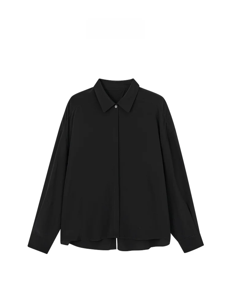 Черная шелковая рубашка Indicia с длинным рукавом, летний стиль, женская, повседневная, свободного кроя, однотонная, на пуговицах, элегантная, модная
Черная шелковая рубашка Indicia с длинным рукавом, летний стиль, женская, повседневная, свободного кроя, однотонная, на пуговицах, элегантная, модная