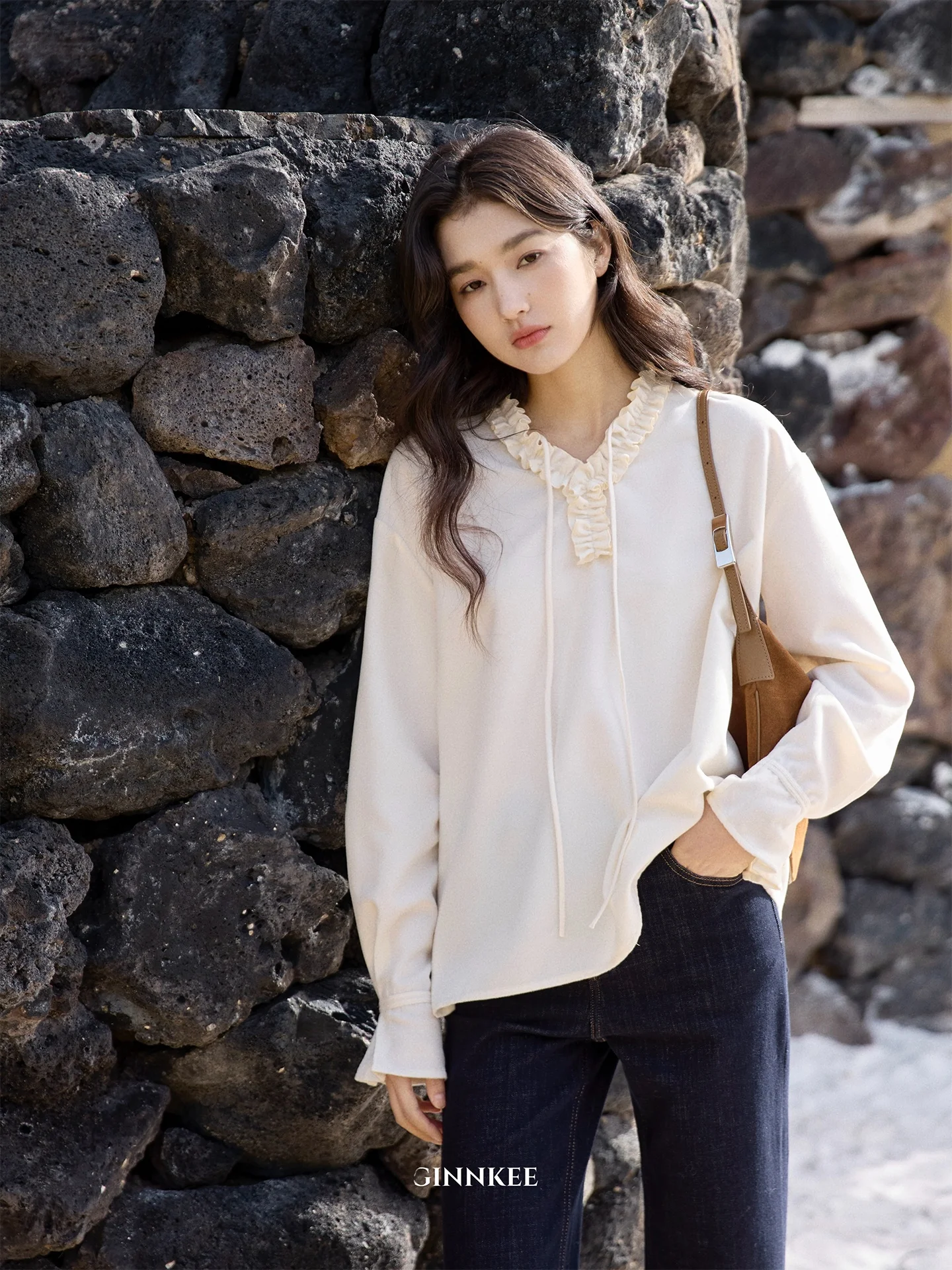 Ginnkee V-Neck Loose Long Sleeve Women's Shirt Spring Autumn Floral Lace Trim T-Shirt Unique Top French Style Polyester Blend
Ginnkee V-Neck Loose Long Sleeve Women's Shirt Spring Autumn Floral Lace Trim T-Shirt Unique Top French Style Polyester Blend