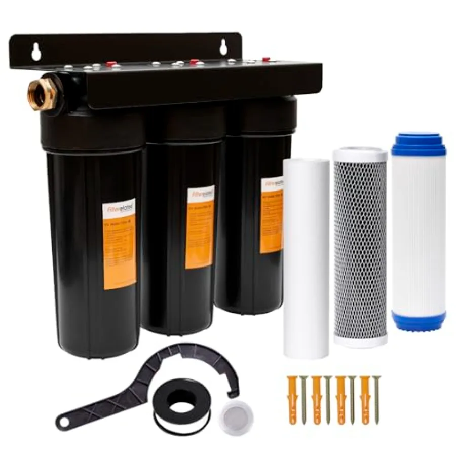 RV Water Filter SystemLeak-Free Brass Fittings Three Filters Included Reduces Sediment rv Water Filter Chlorine Bad Taste and O
RV Water Filter SystemLeak-Free Brass Fittings Three Filters Included Reduces Sediment rv Water Filter Chlorine Bad Taste and O