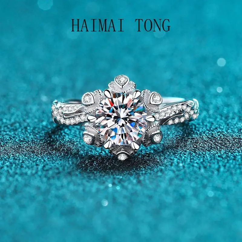HAIMAITONG PT950 Platinum moissanite Engagement Ring for Girls ,Korean Version ,Unique Design
HAIMAITONG PT950 Platinum moissanite Engagement Ring for Girls ,Korean Version ,Unique Design