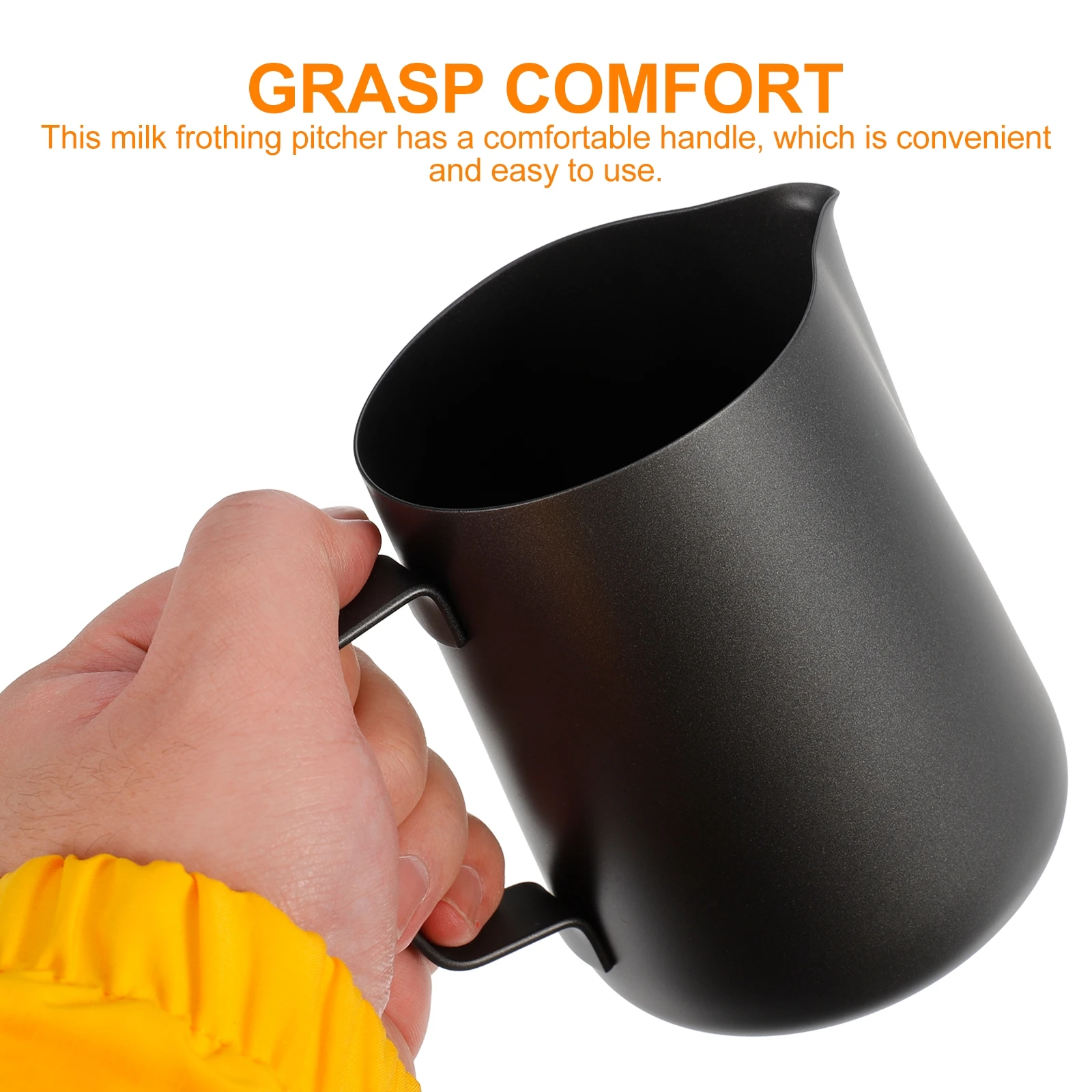 Stainless Steel Coffee Milk Frothing Pitcher Smooth Pour Milk Froth Cup for Cafe Bar Kitchen Restaurant
Stainless Steel Coffee Milk Frothing Pitcher Smooth Pour Milk Froth Cup for Cafe Bar Kitchen Restaurant